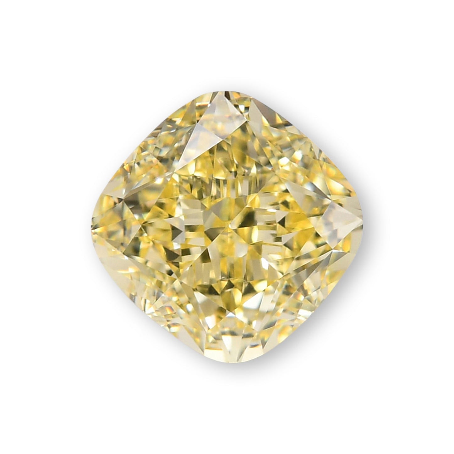 1,26 Karat Fancy Yellow Cushion Diamond VVS2 GIA