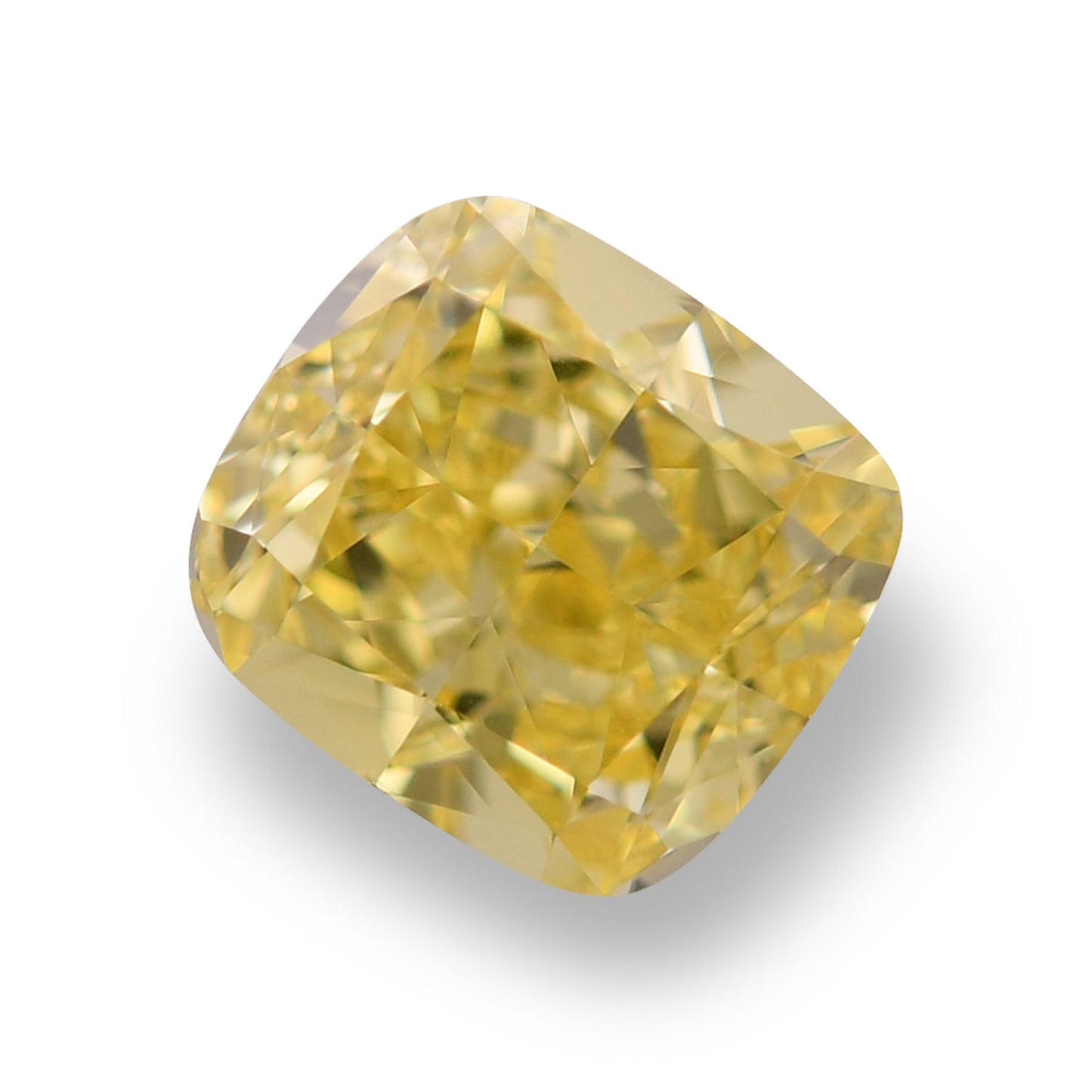 1.31 Carat Fancy Vivid Yellow Cushion Diamond IF GIA