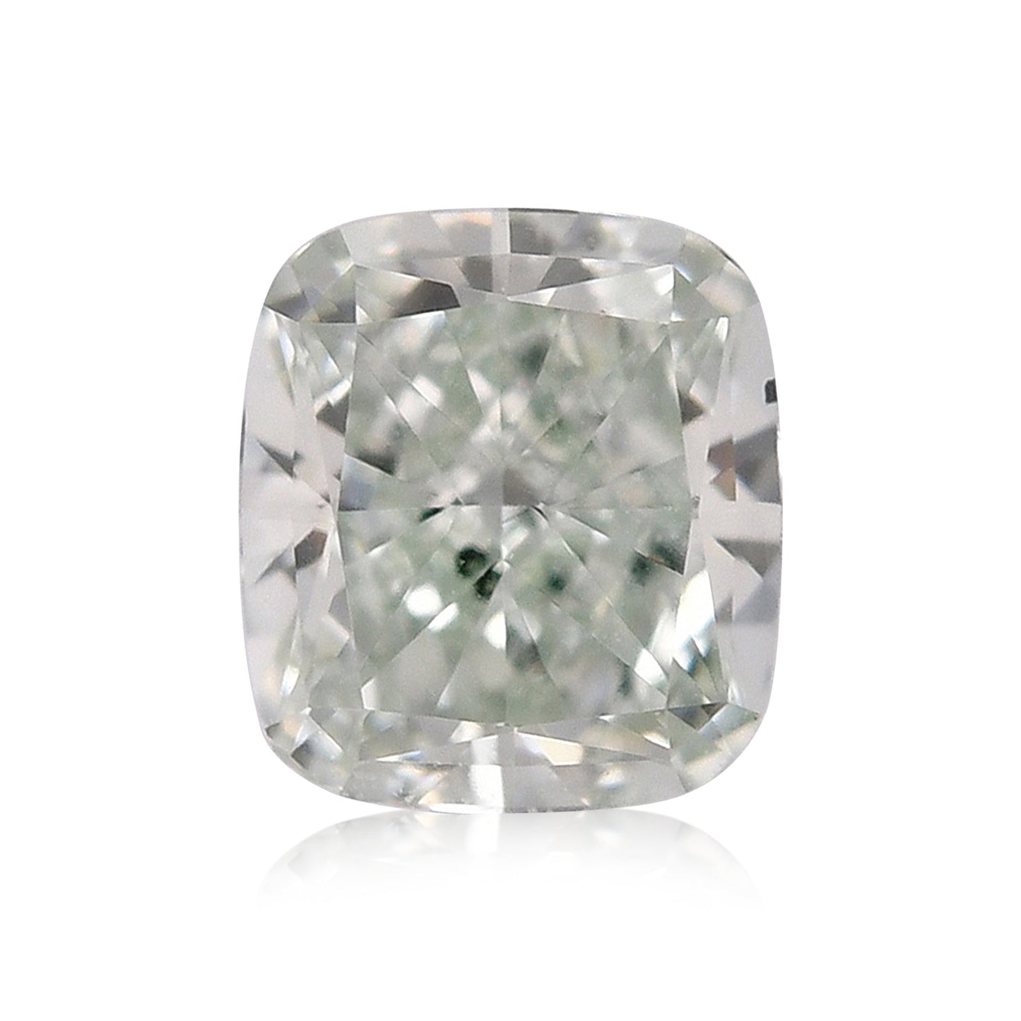 0.22 Carat Fancy Light Green Cushion Diamond SI2 GIA