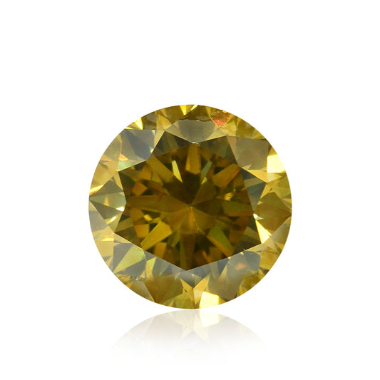 1,51 Karat Fancy Deep Brownish Yellow Runder Diamant SI1 GIA