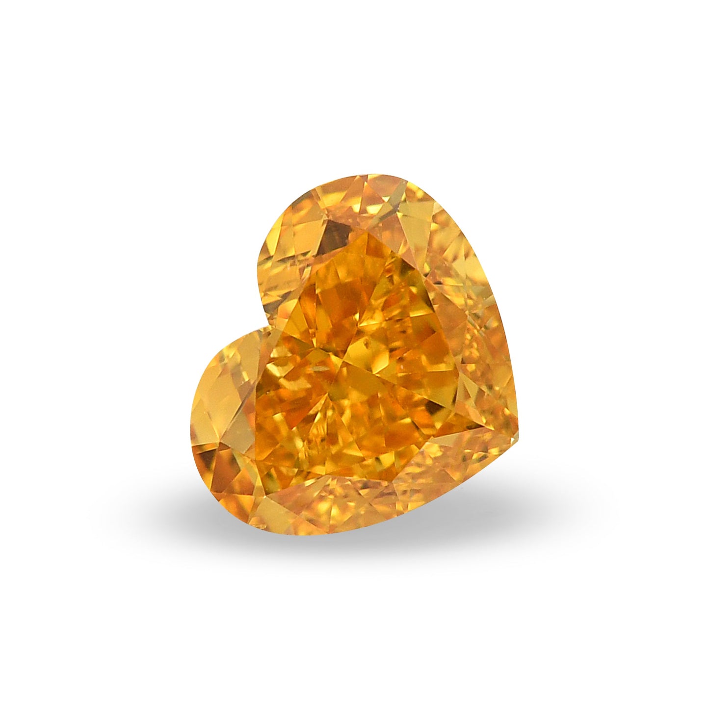 1.00 Carat Fancy Vivid Yellowish Orange HEART Diamond SI1 GIA