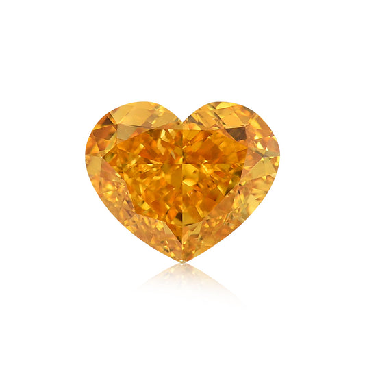 1,00 Karat Fancy Vivid Yellowish Orange Heart Diamant SI1 GIA