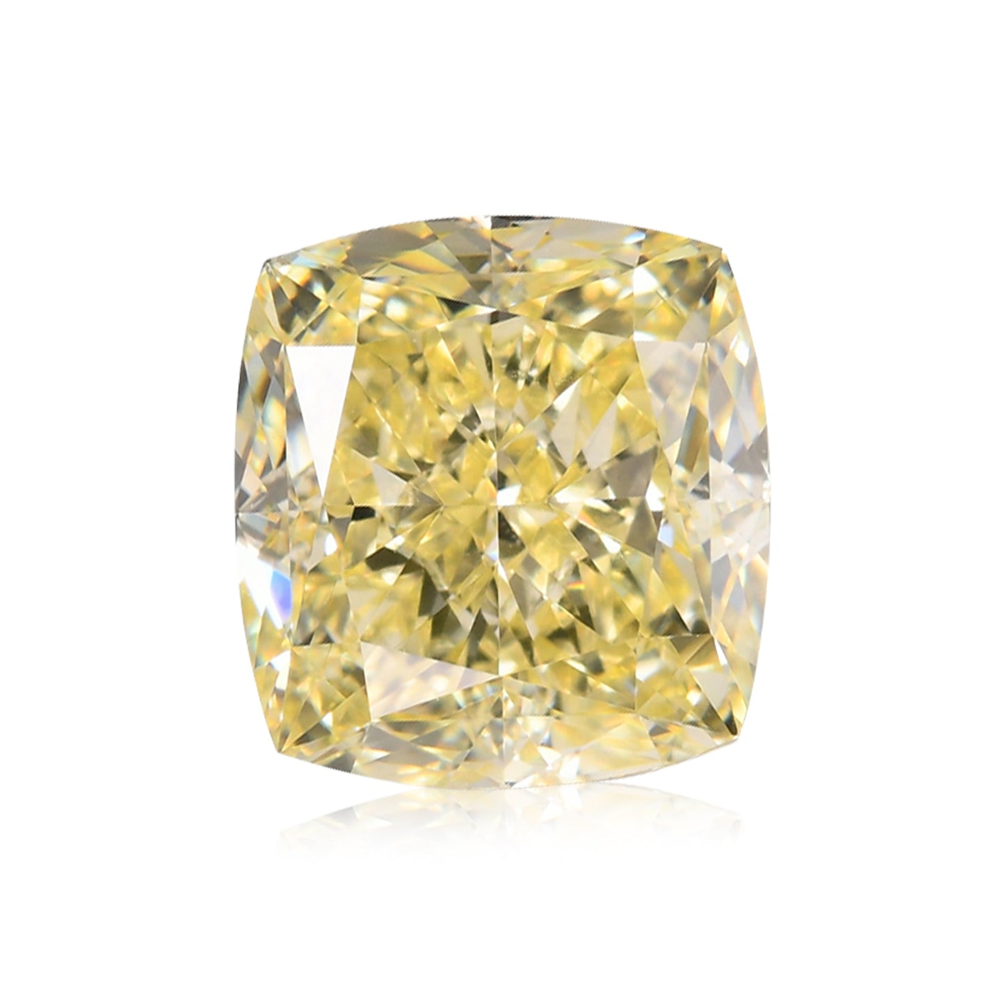 1.51 Carat Fancy Light Yellow Cushion Diamond VS1 GIA