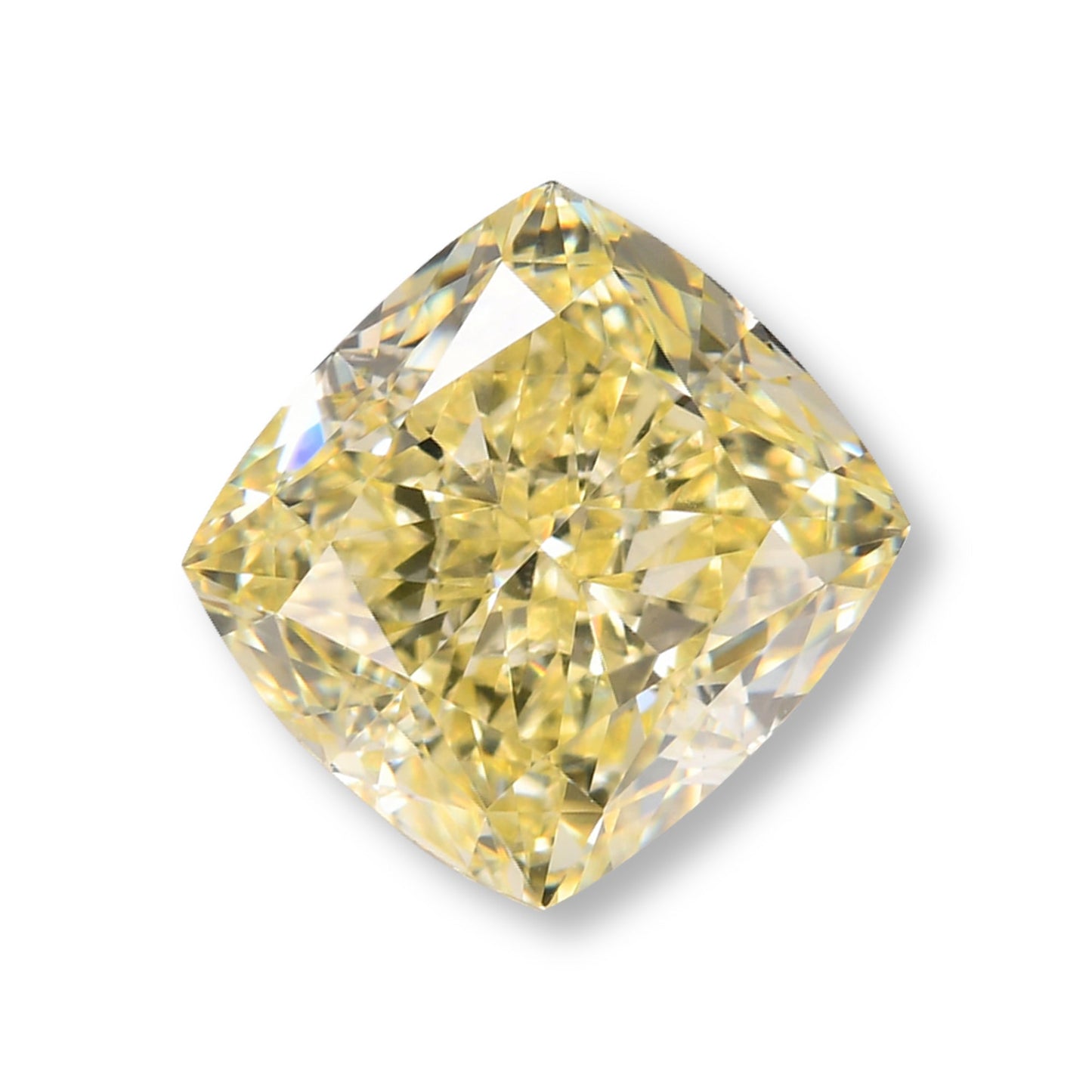 1.51 Carat Fancy Light Yellow Cushion Diamond VS1 GIA