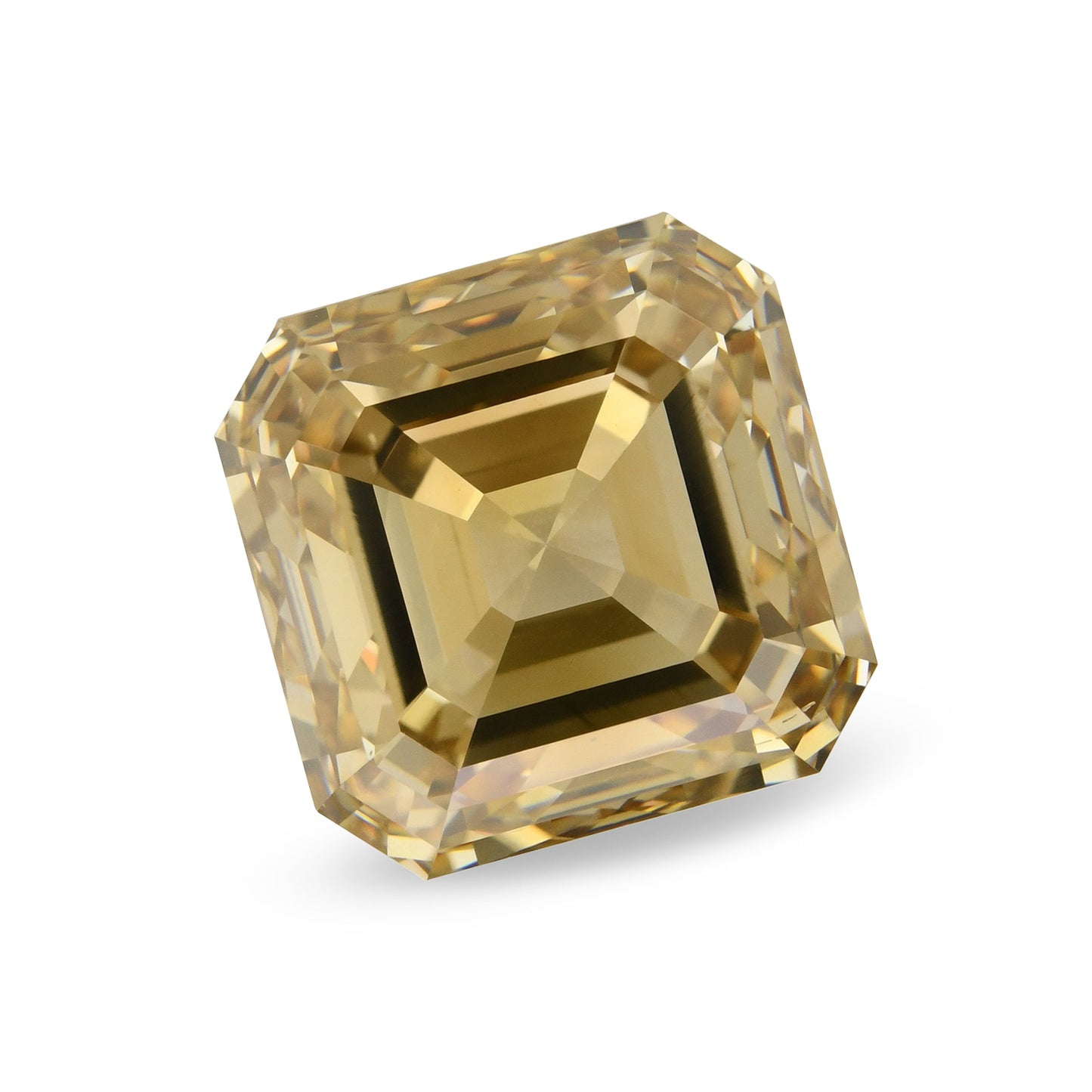 6,02 Karat Fancy Yellowish Brown Asscher Diamant SI1 GIA