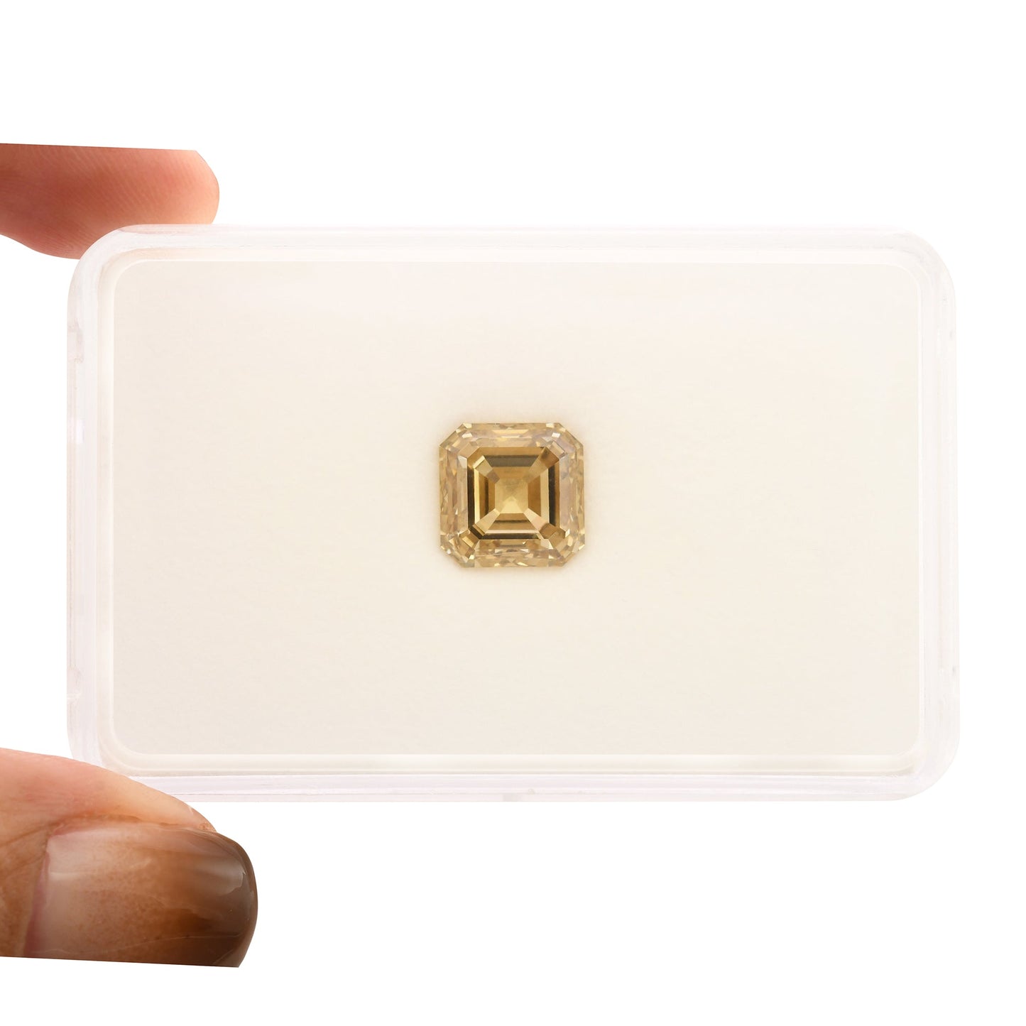 6,02 Karat Fancy Yellowish Brown Asscher Diamant SI1 GIA
