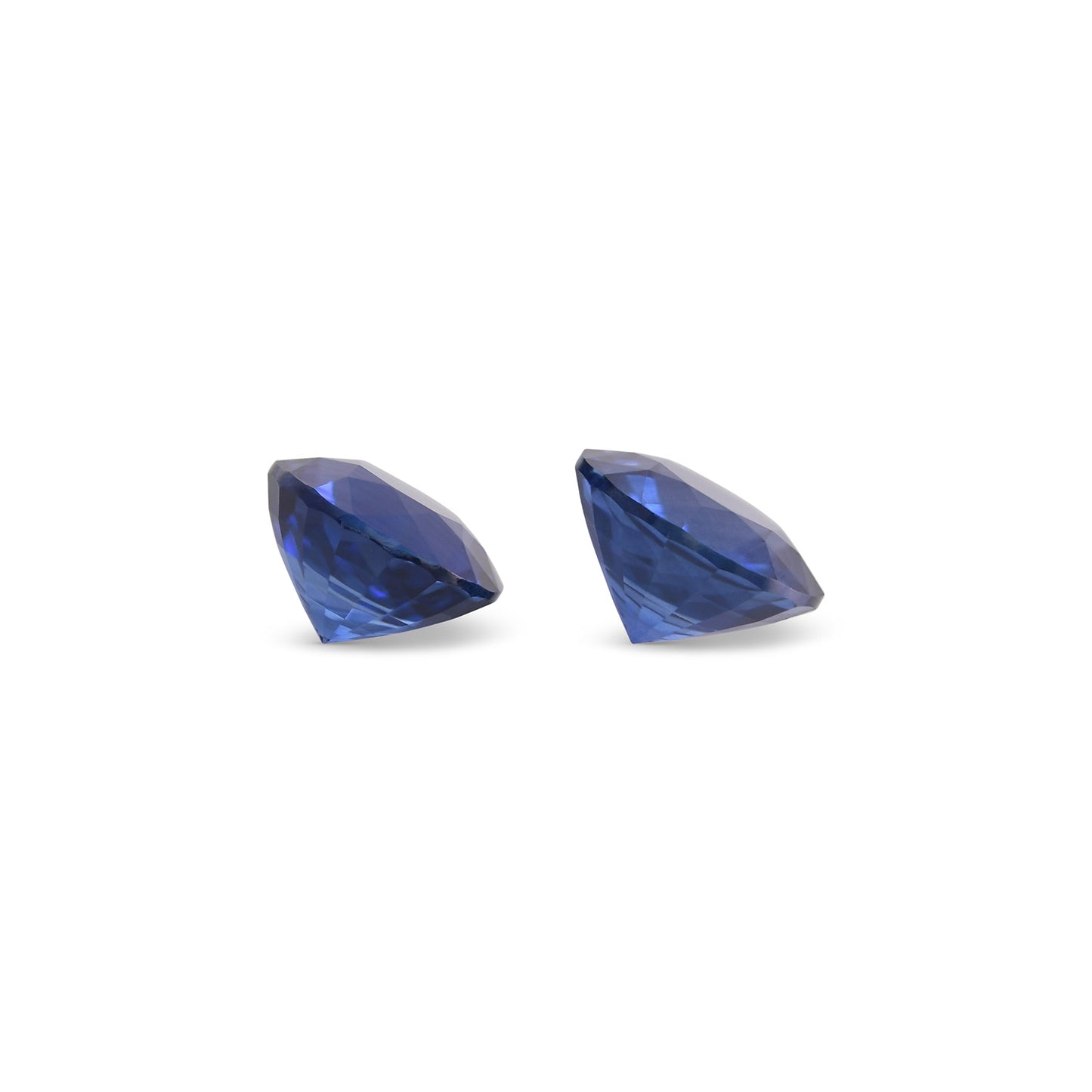 6,09 Karat blaue runde Saphire aus Sri Lanka (CD-Paar)