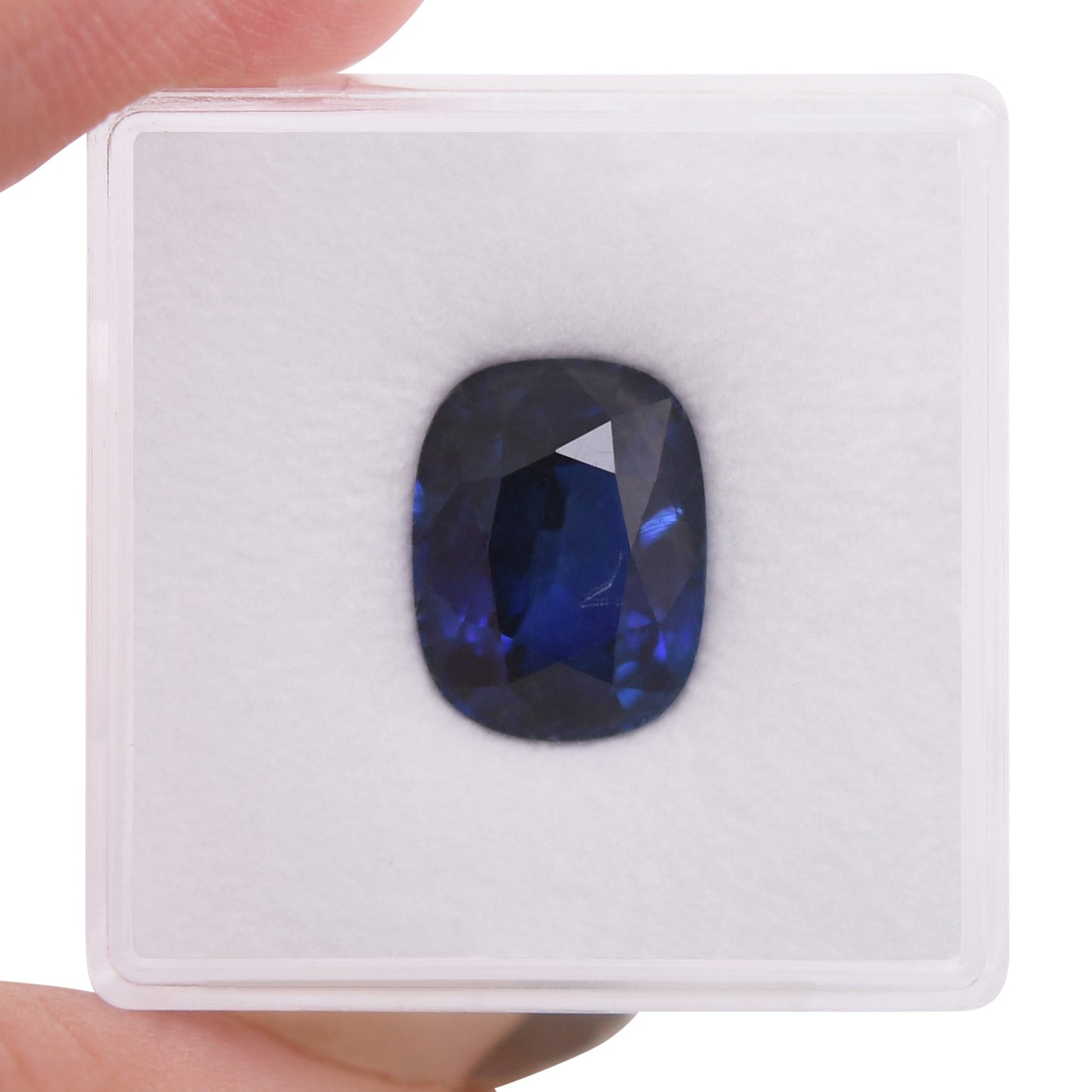6,29 Karat blauer MADAGASCAR Kissen-Saphir AGL