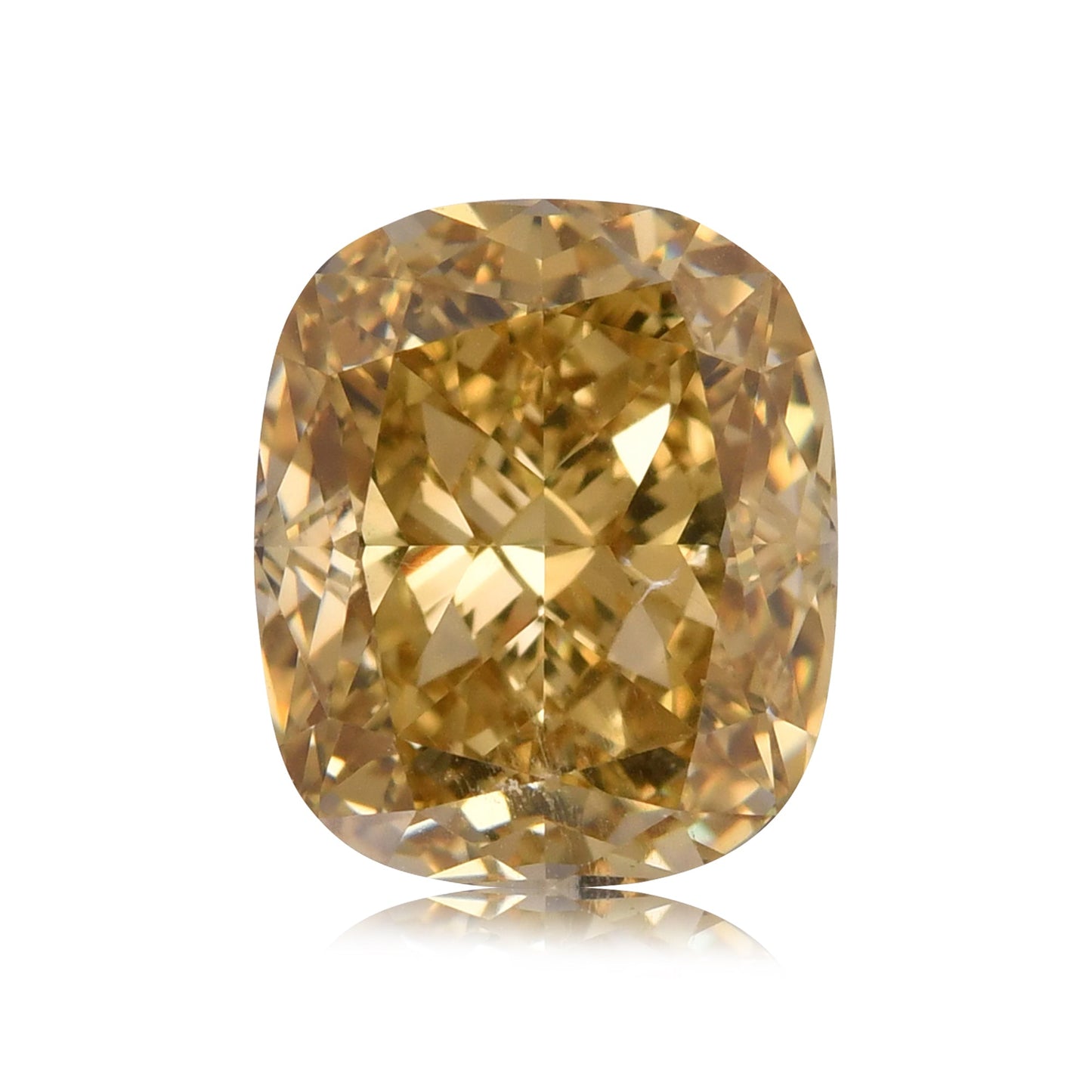 4.50 Carat Fancy Deep Brownish Yellow Cushion Diamond SI2 GIA