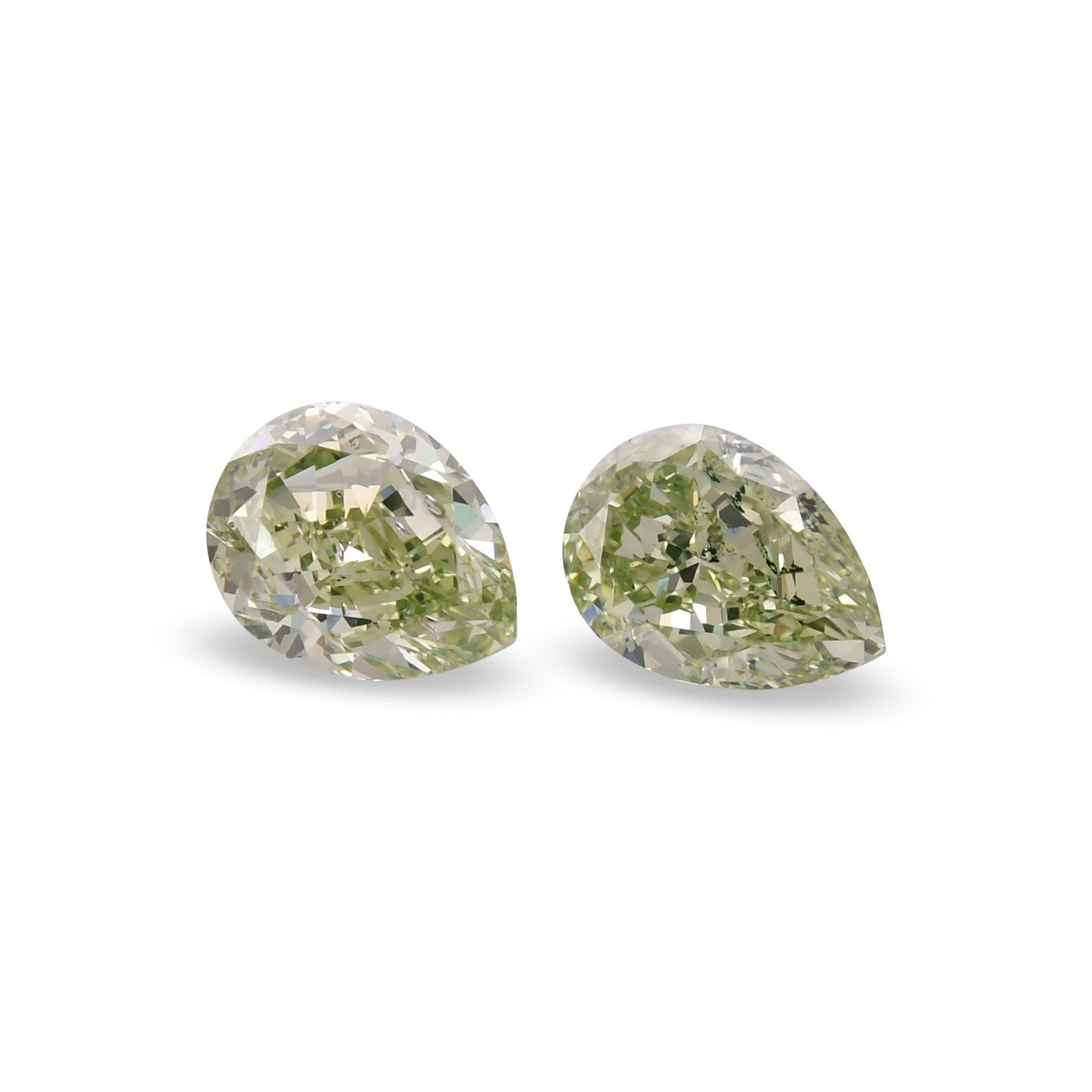 1,25 Karat Fancy Yellow Green Birnenförmiger Diamant SI2