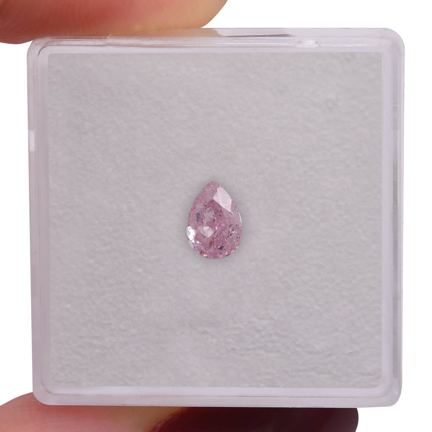 0,54 Karat Fancy Intense Purple Pink Birnenförmiger Diamant I1 GIA