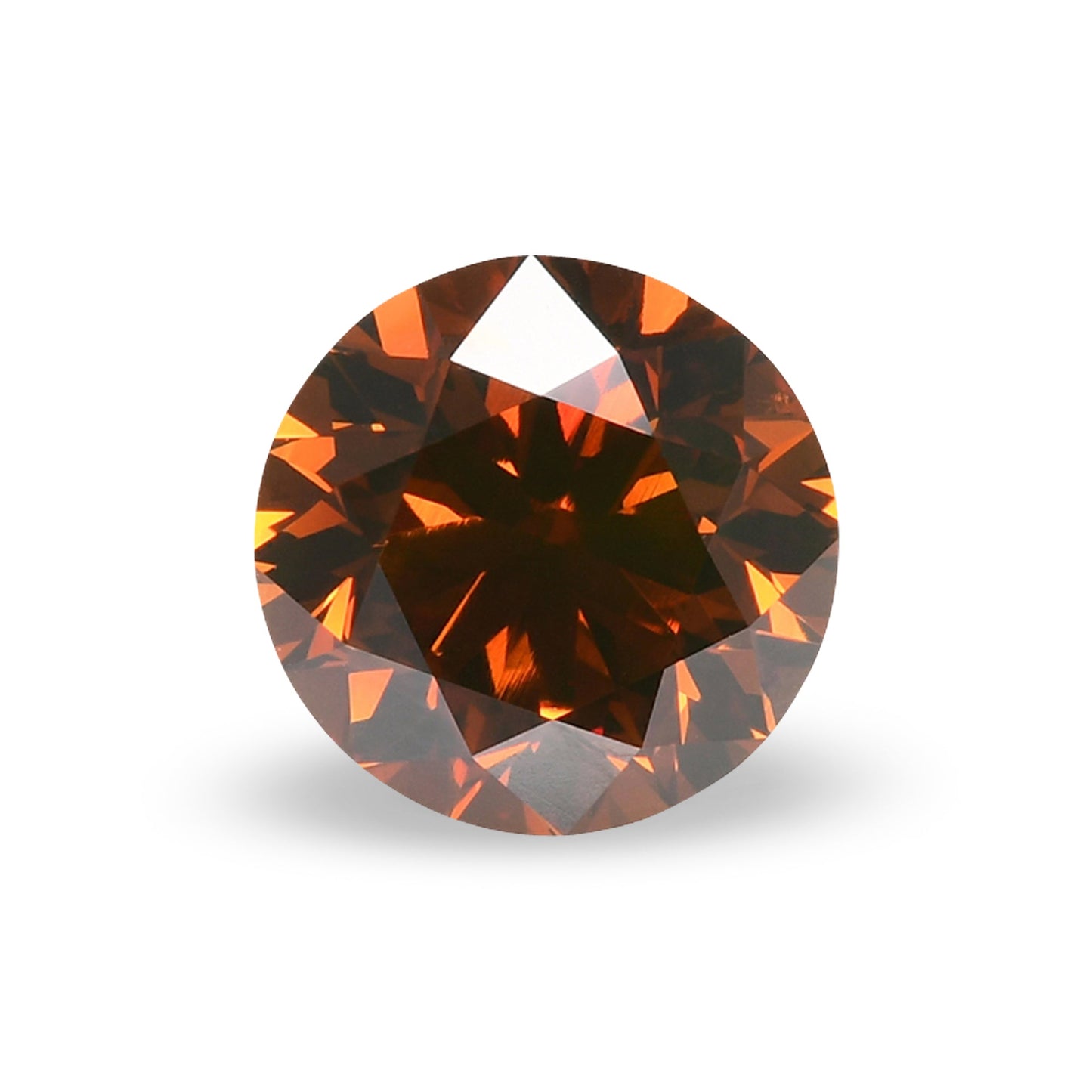 1.20 Carat Fancy Deep Brownish Yellowish Orange Round Diamond VVS2 GIA