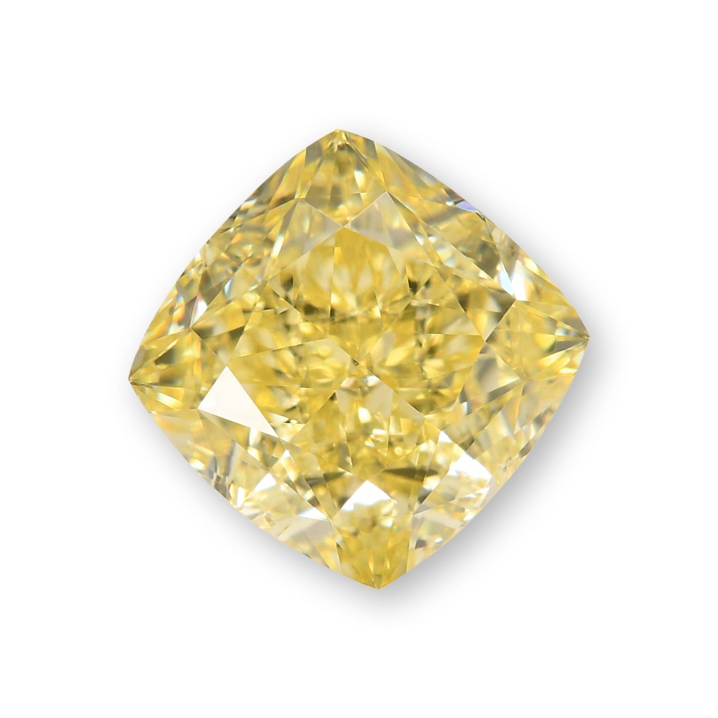 1,61 Karat Fancy Intense Yellow Cushion Diamond VS1 GIA
