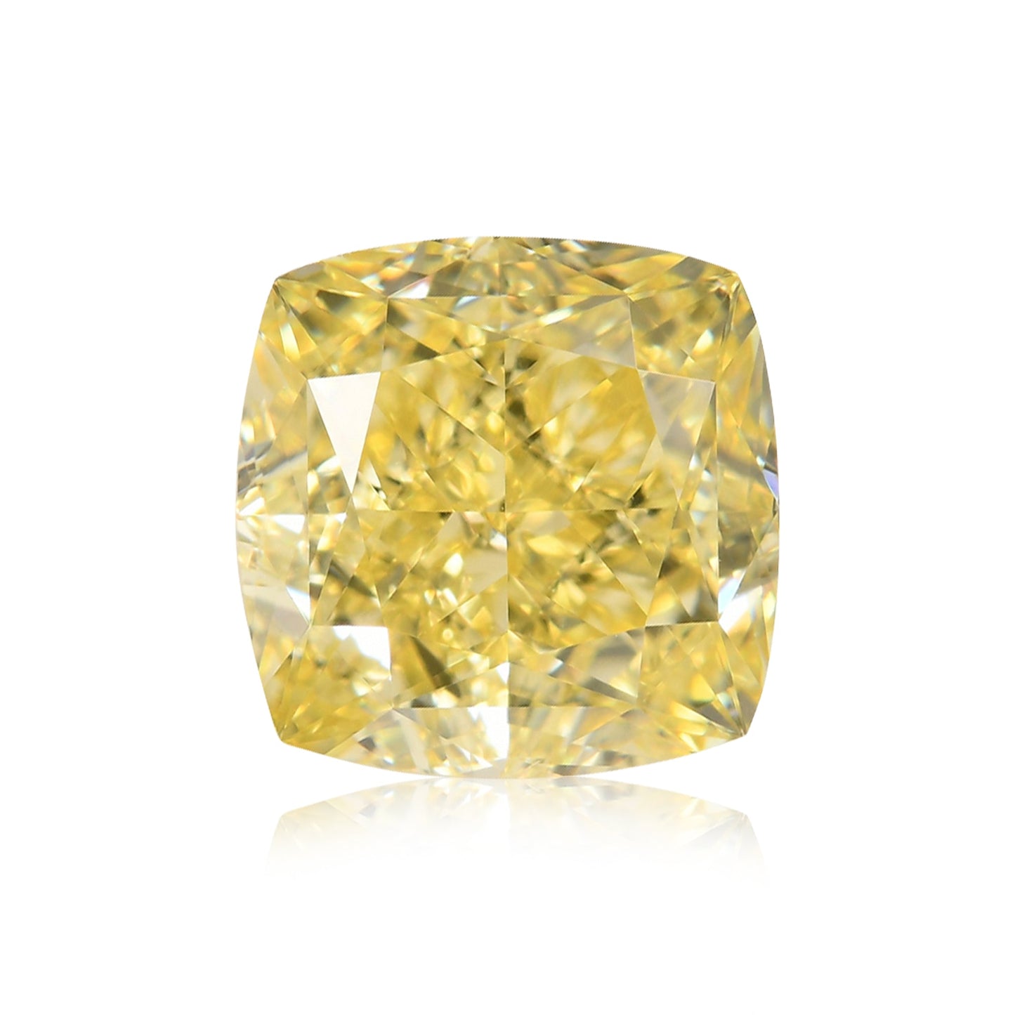 1,61 Karat Fancy Intense Yellow Cushion Diamond VS1 GIA