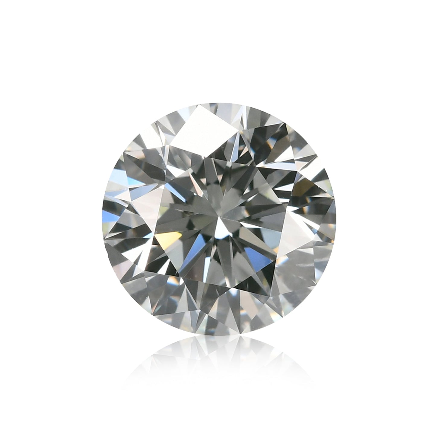 1.36 Carat Very Light Green Round Brilliant Diamond VVS2 GIA
