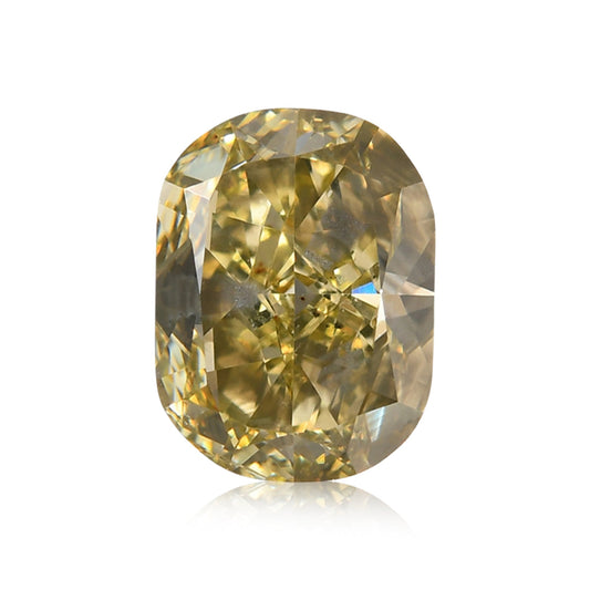1,05 Karat Fancy Gray Greenish Yellow Cushion Diamond (SI1) GIA