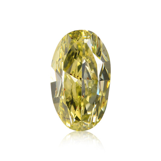 1,04 Karat Fancy Grün-Gelber ovaler Diamant SI2 GIA