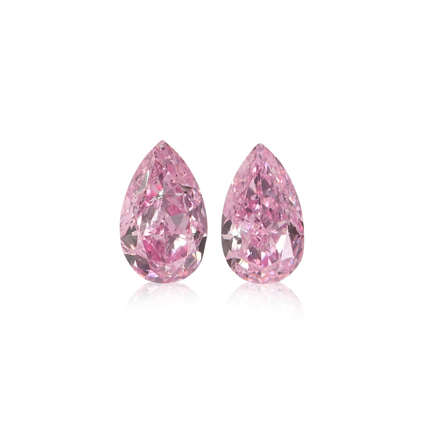 0,16 Karat Fancy Intense Purplish Pink Birnenförmige Diamanten (SI2)