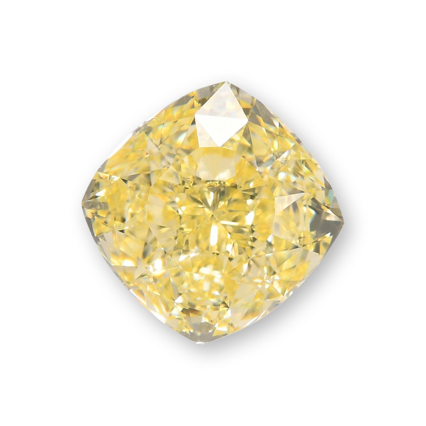 1,52 Karat Fancy Yellow Cushion Diamond VS2 GIA
