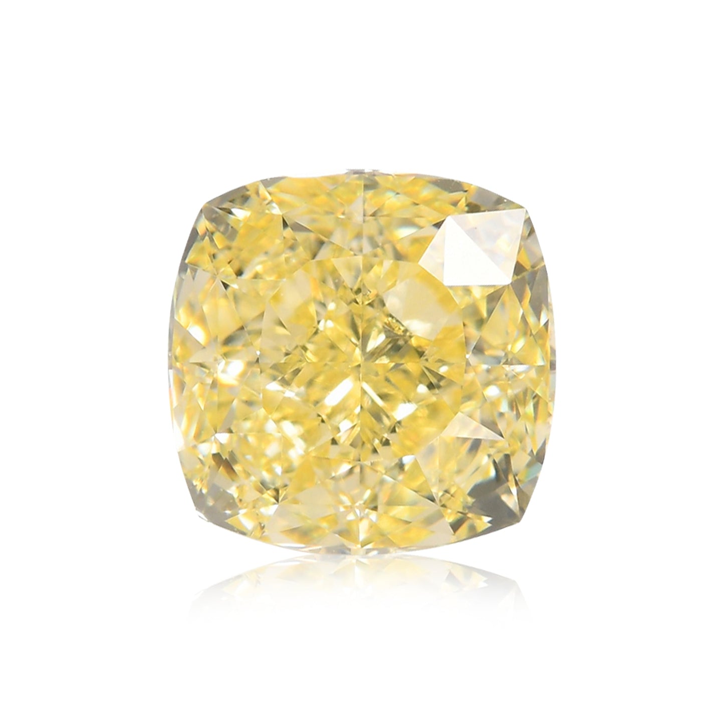 1,52 Karat Fancy Yellow Cushion Diamond VS2 GIA
