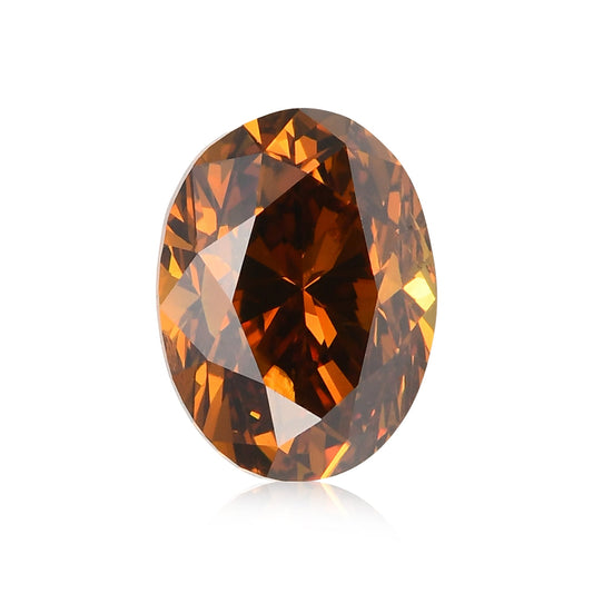 0,70 Karat Fancy Dark Orange Brown Ovaler Diamant I1 GIA