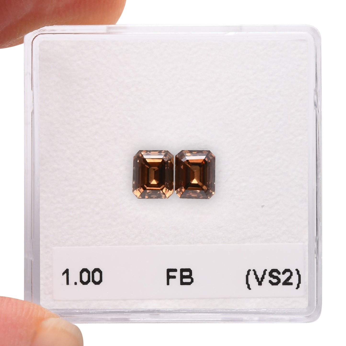 1,00 Karat Fancy Brown Emerald Diamonds (VS2)