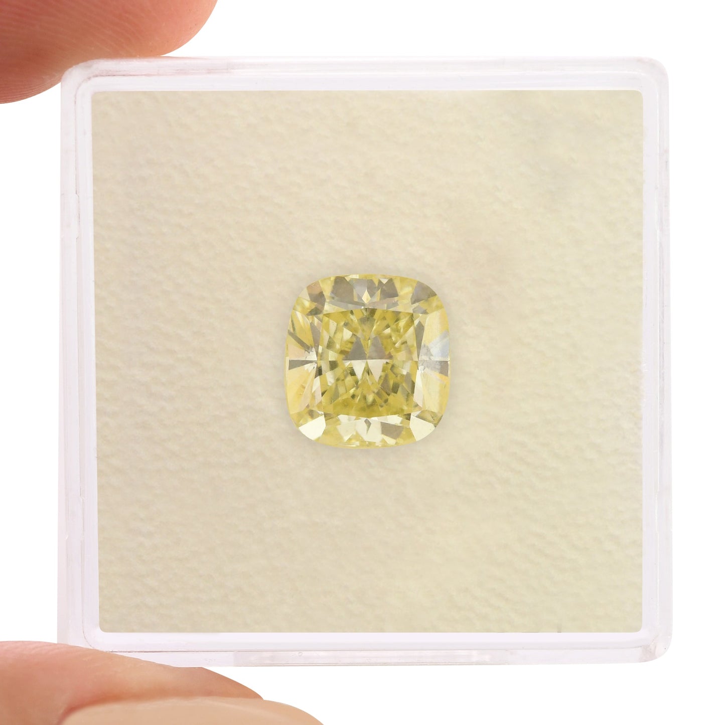 2,20 Karat hellgelber Kissen-Diamant VS1 GIA