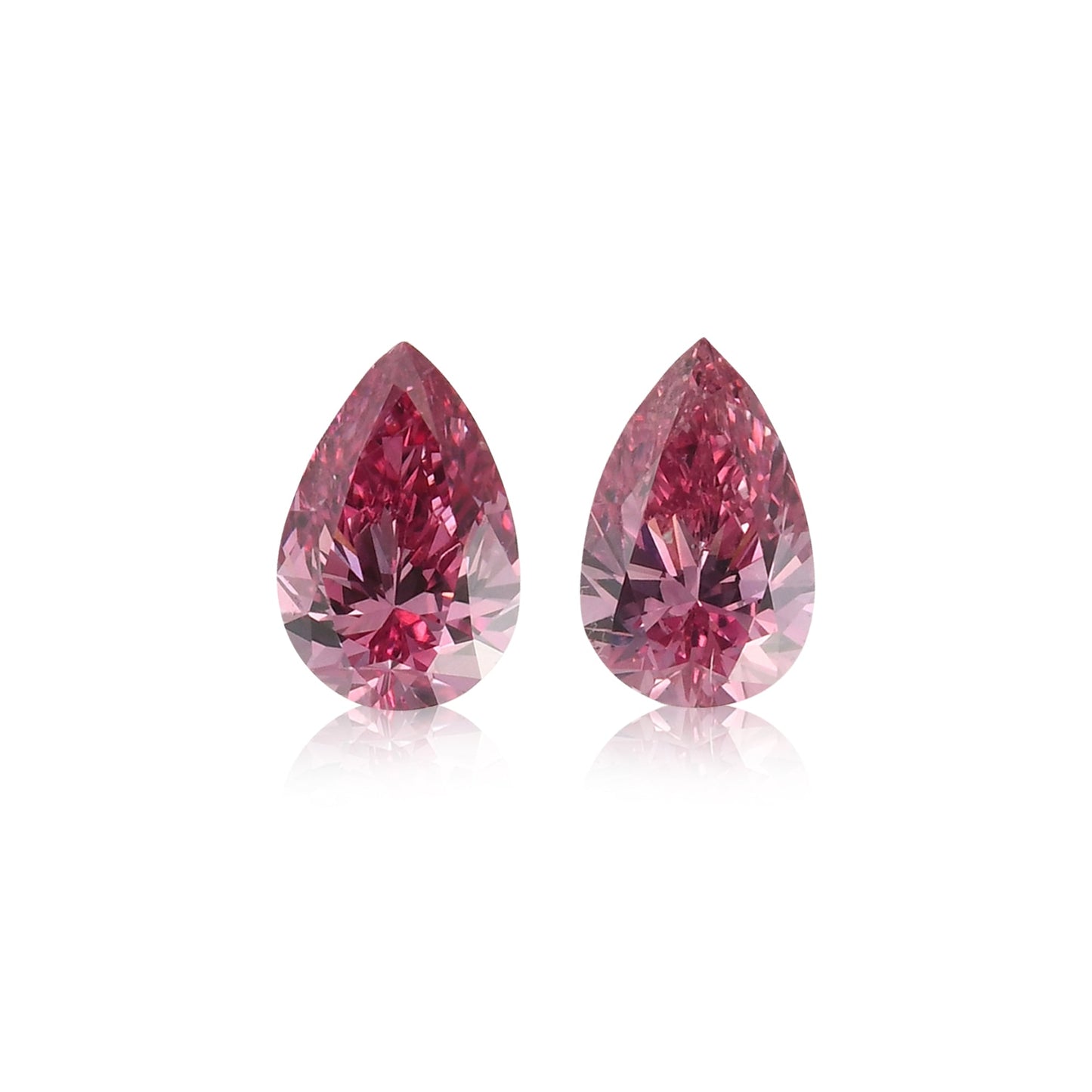0,35 Karat Fancy Intense Purplish Pink Birnenförmige Diamanten SI2 GIA