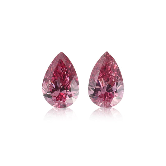 0,35 Karat Fancy Intense Purplish Pink Birnenförmige Diamanten SI2 GIA