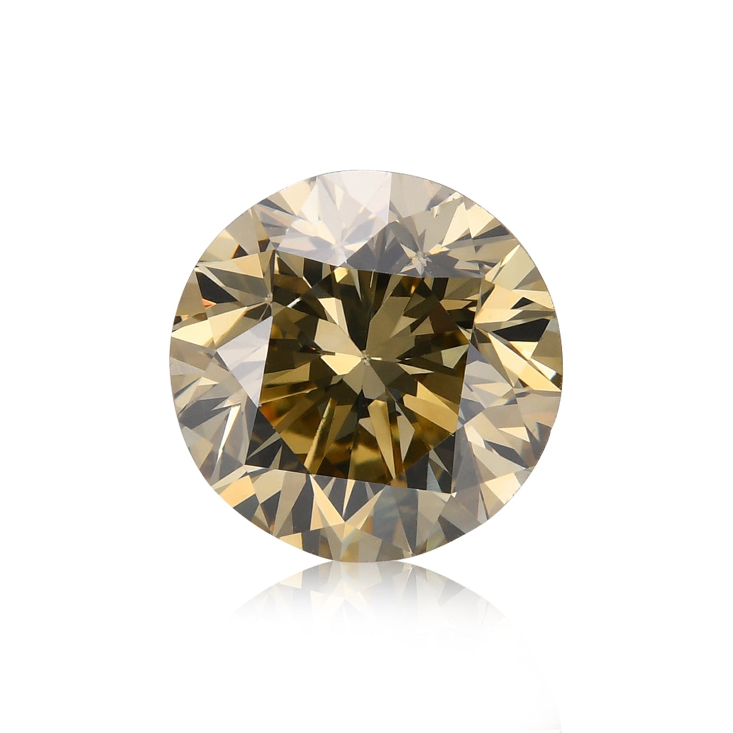 2.35 Carat Fancy Brown Yellow Round Brilliant Diamond VS2 GIA