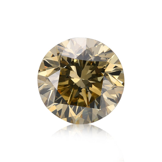 2,35 Karat Fancy Brown Yellow Round Brilliant VS2 GIA