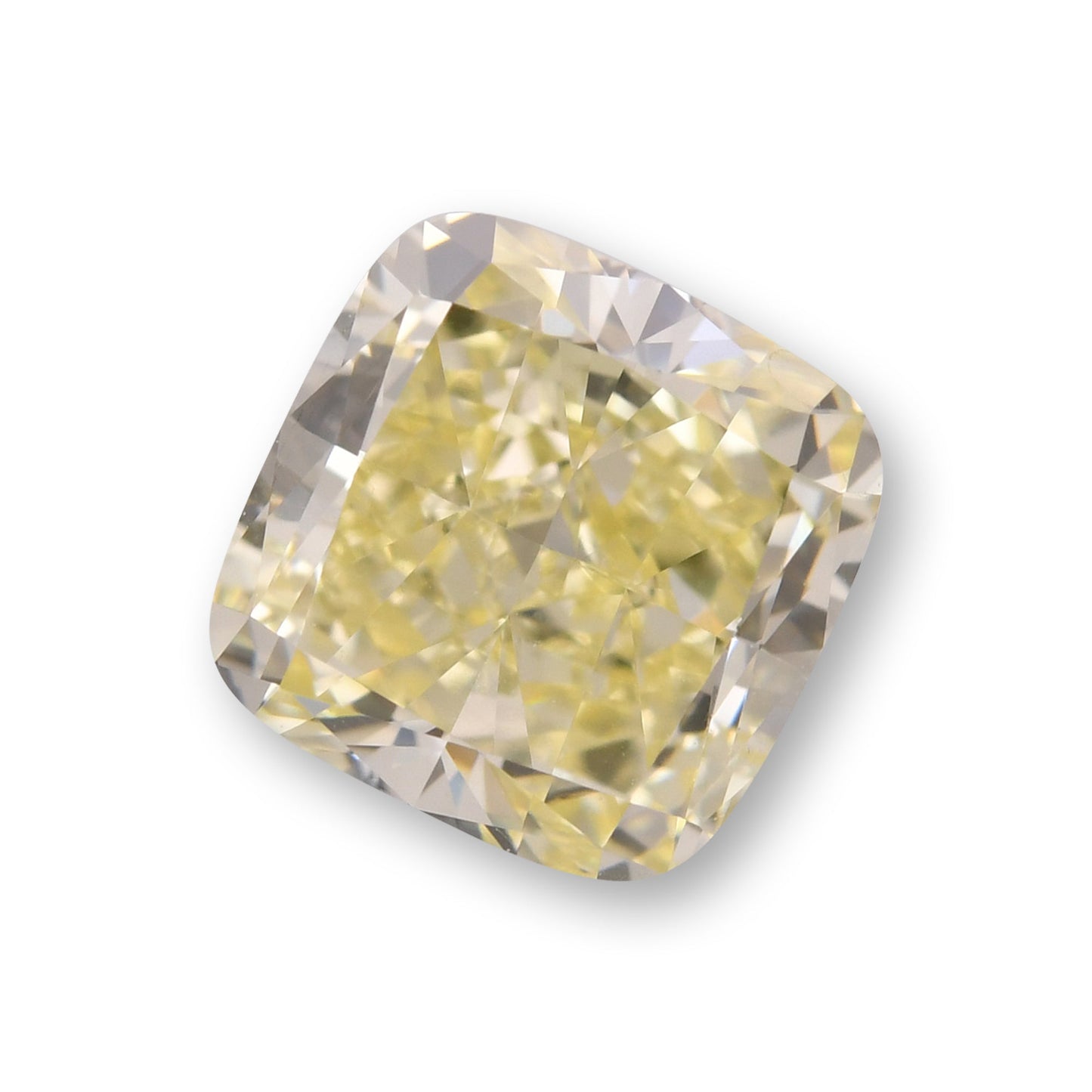1,62 Karat Fancy Light Yellow Cushion Diamond VVS1 GIA