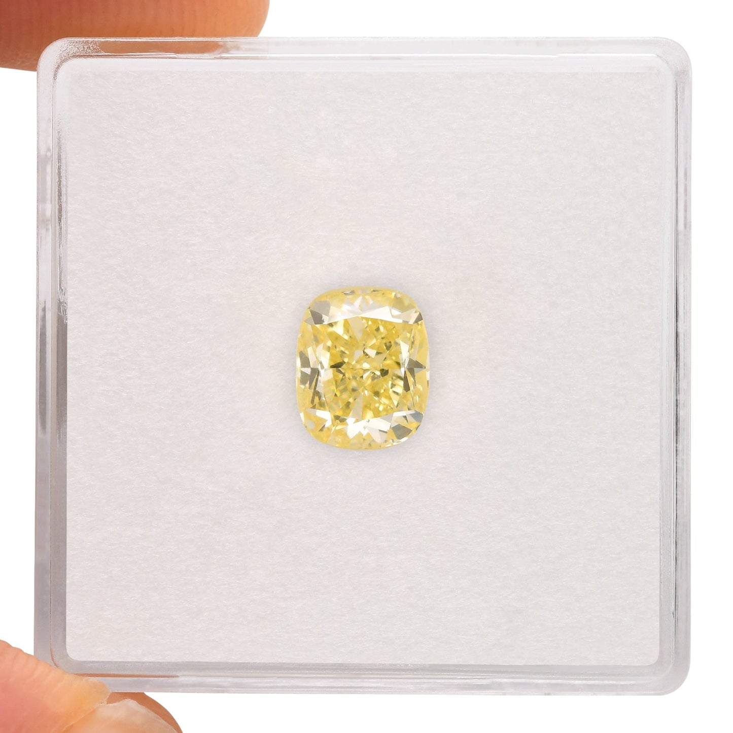 1.33 Carat Fancy Yellow Cushion Diamond VS2 GIA