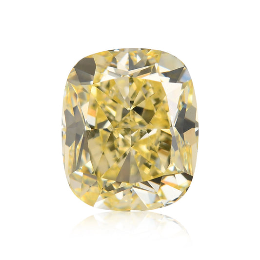 1,33 Karat Fancy Yellow Cushion Diamond VS2 GIA