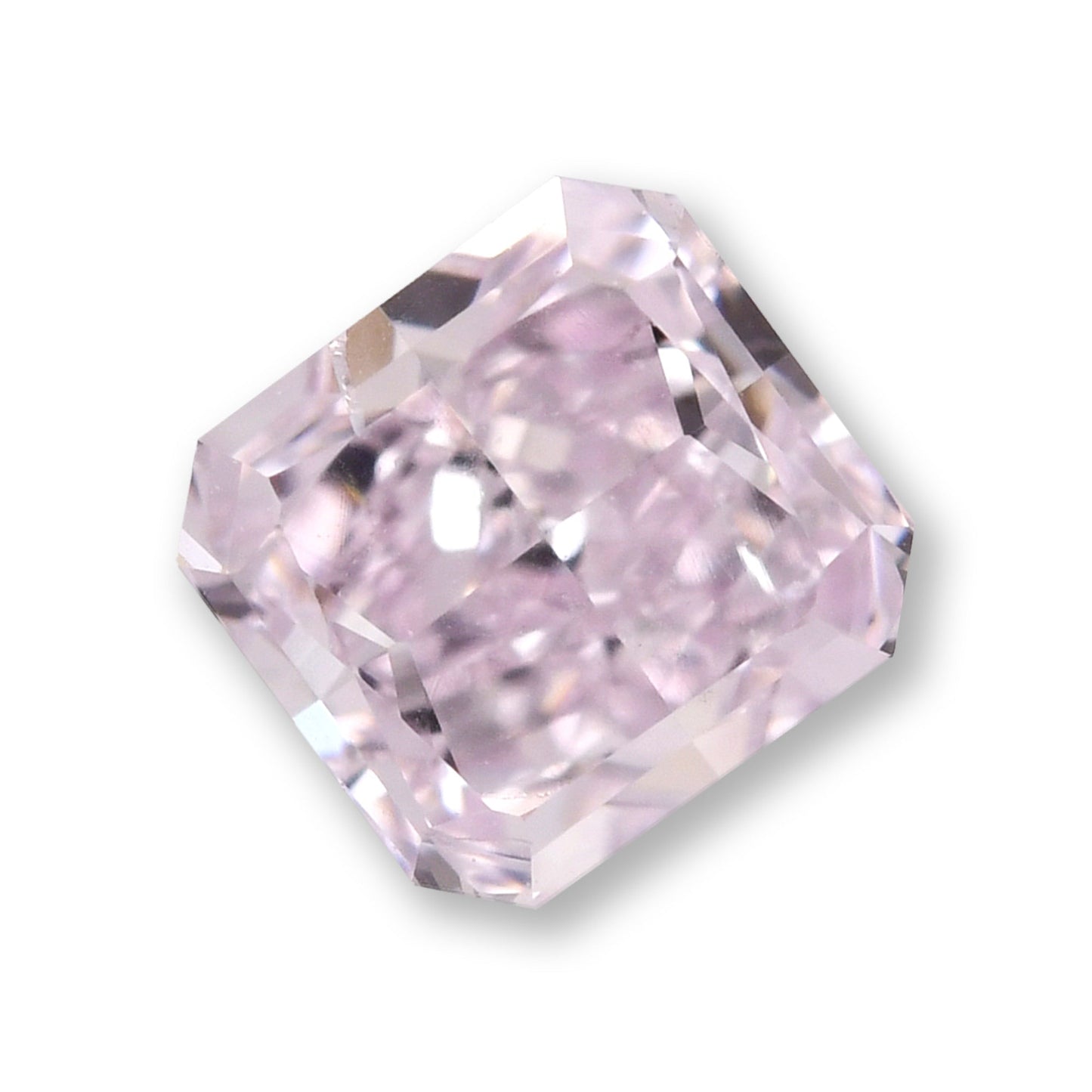0.45 Carat Fancy Light Purplish Pink Radiant Diamond SI2 GIA