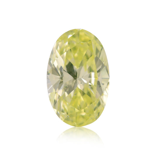 0,38 Karat Fancy Intense Grün-Gelb Ovaler Diamant SI2 GIA