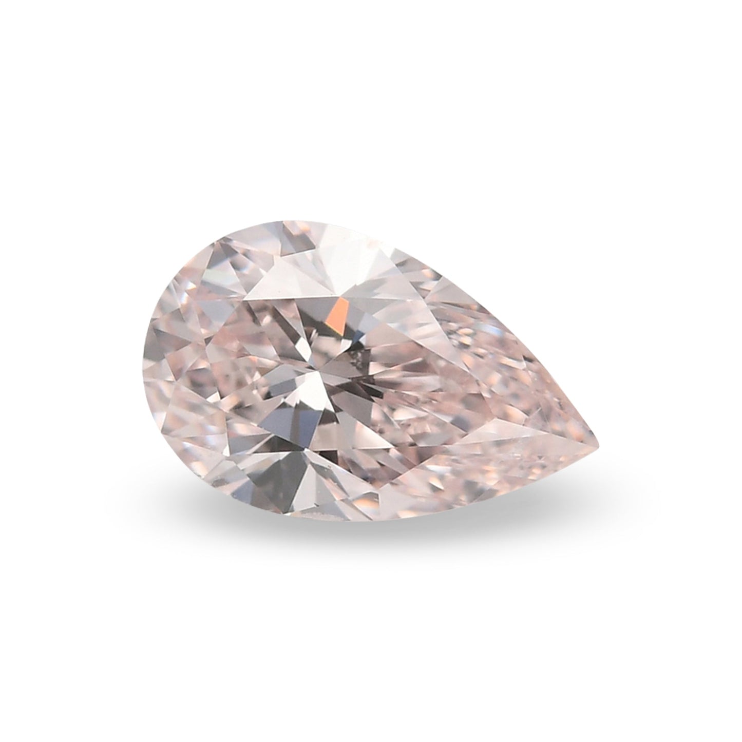 0.40 Carat Fancy Light Orangy Pink Pear Diamond SI1 GIA