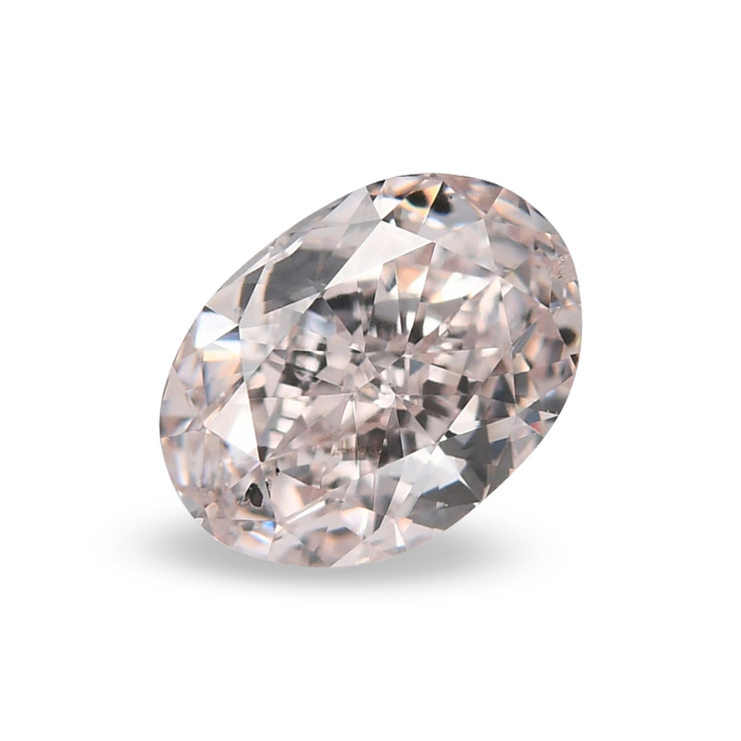 0.73 Carat Light Pink Oval Diamond SI2 GIA