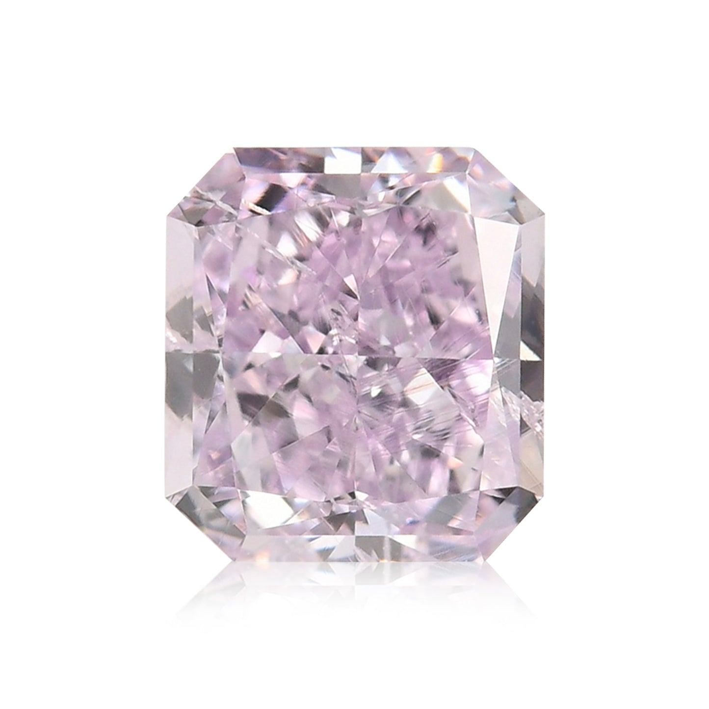 0.49 Carat Fancy Pinkish Purple Radiant Diamond SI2 GIA