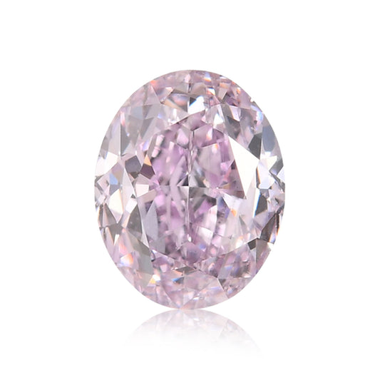 0,42 Karat Fancy Pinkish Purple Oval Diamond VS2 GIA