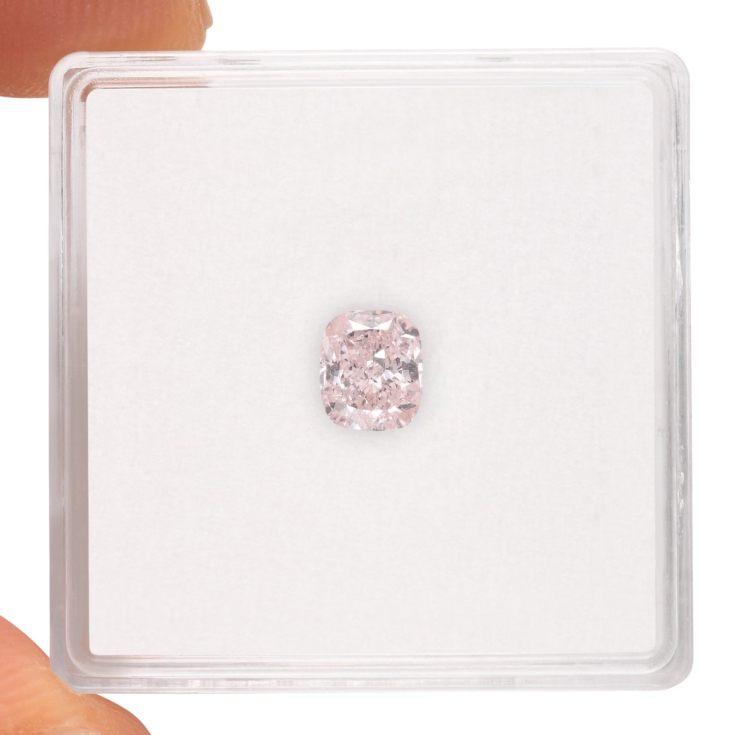 0.60 Carat Light Pink Cushion Diamond SI2 GIA