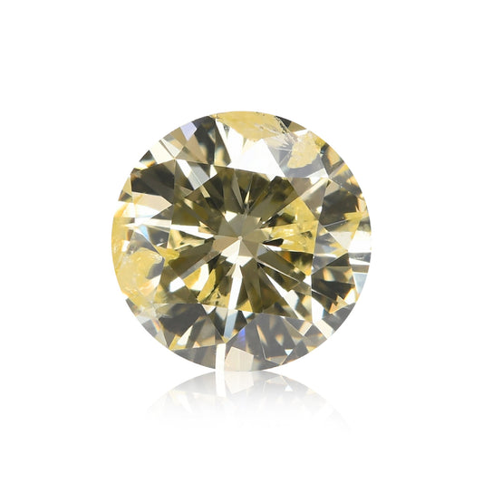 1,08 Karat Fancy Light Yellow Runder Diamant (I2) GIA
