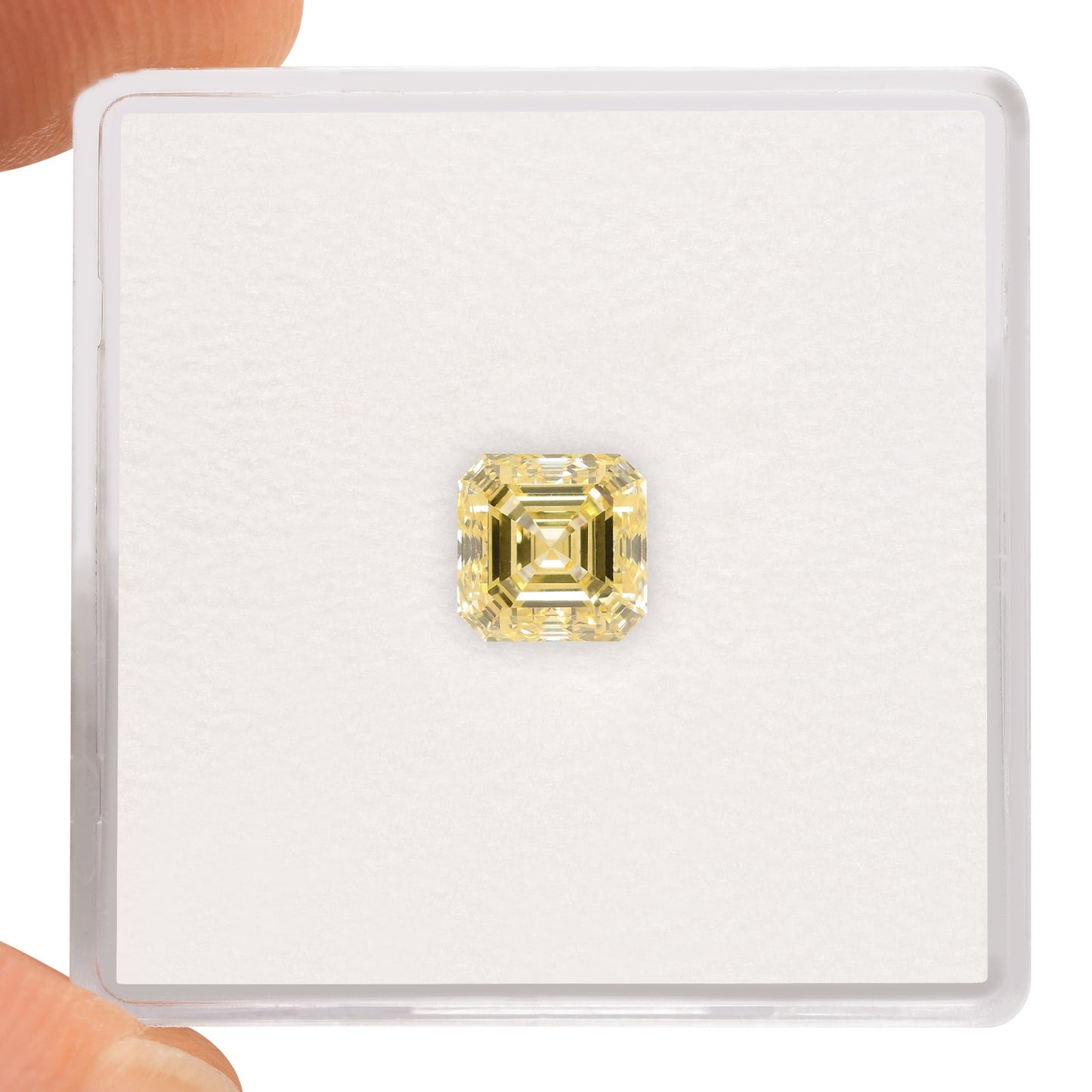 1.15 Carat Fancy Yellow Asscher Diamond VS1 GIA