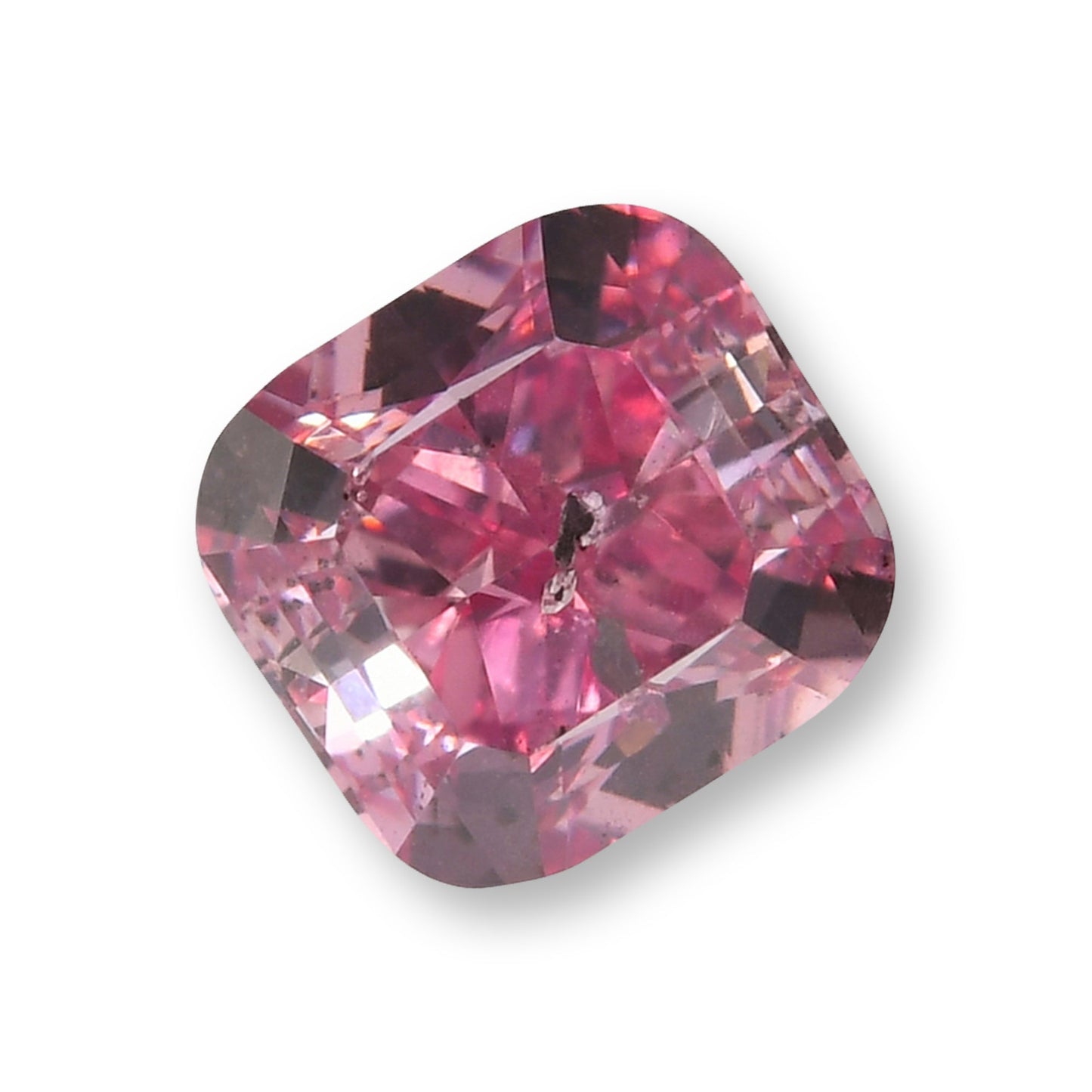 0,50 Karat Fancy Intense Pink Cushion Diamond I1 GIA