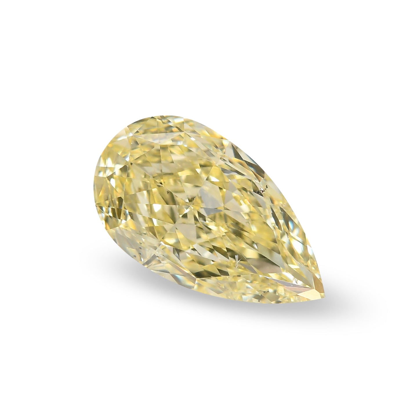 1,24 Karat Fancy Light Yellow Birnenförmiger Diamant SI1 GIA