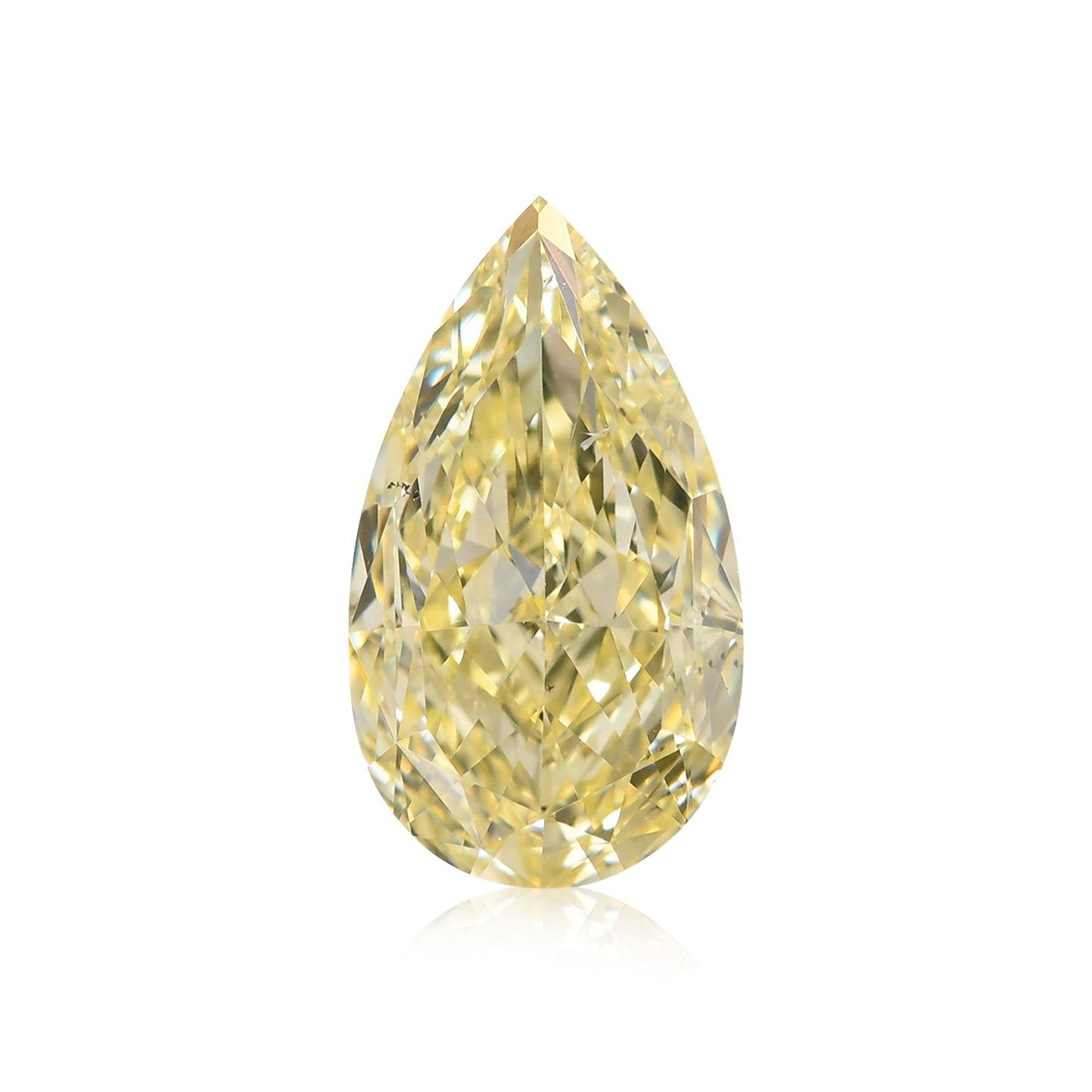 1,24 Karat Fancy Light Yellow Birnenförmiger Diamant SI1 GIA
