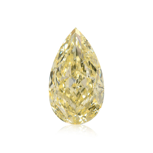 1,24 Karat Fancy Light Yellow Birnenförmiger Diamant SI1 GIA