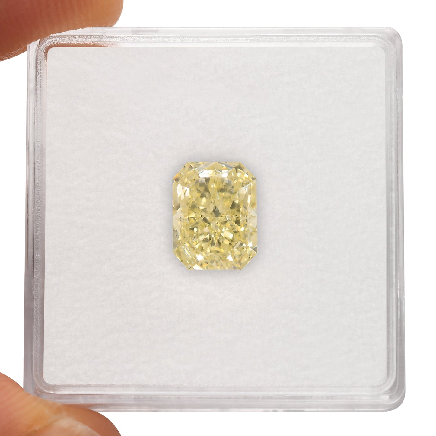 2.02 Carat Fancy Light Yellow Radiant Diamond SI1 GIA