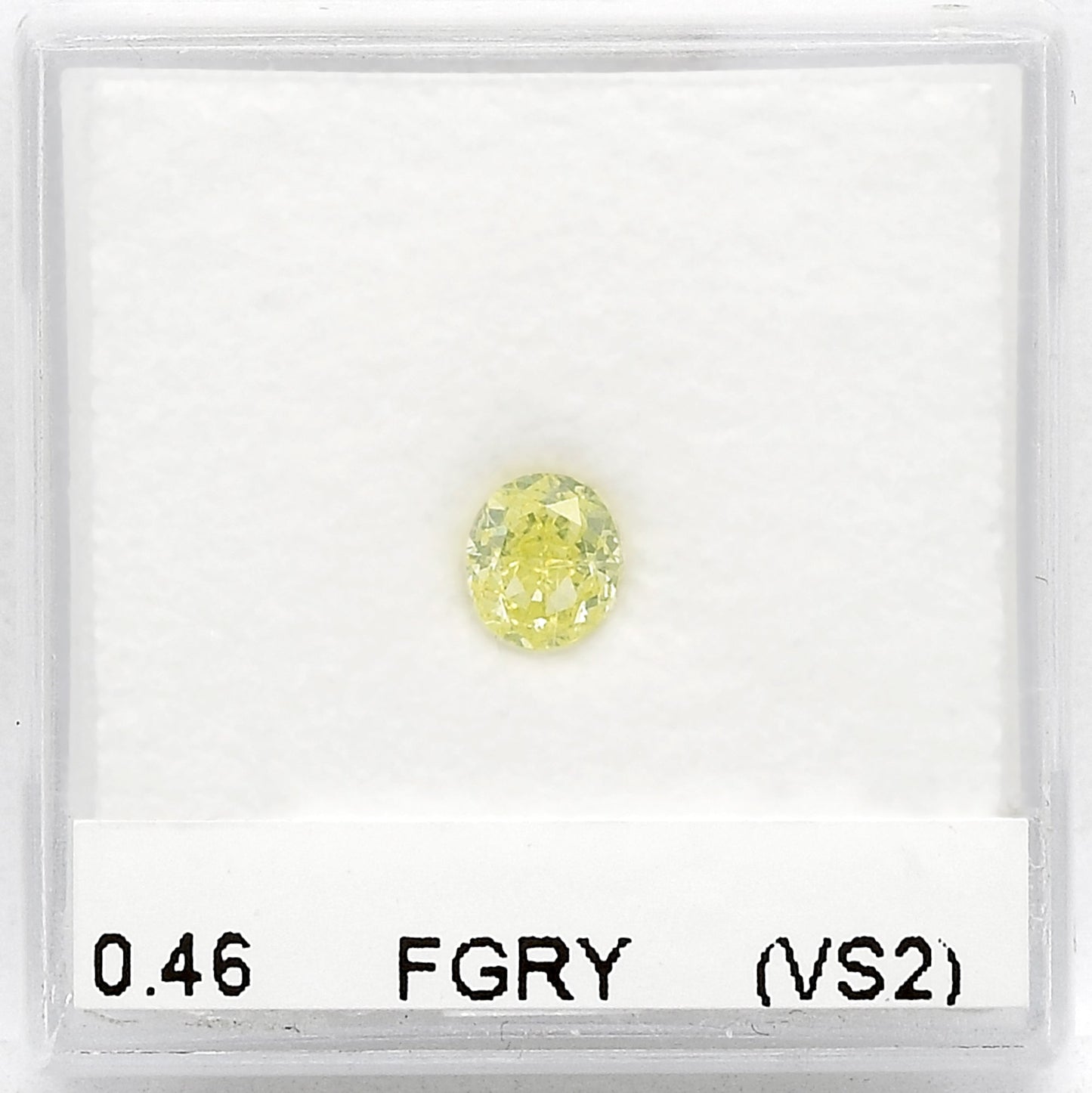 0,46 Karat Fancy Grün-Gelber ovaler Diamant (VS2) GIA