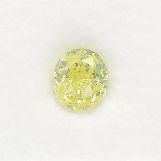 0,46 Karat Fancy Grün-Gelber ovaler Diamant (VS2) GIA
